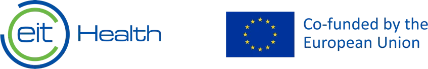 A logo for the european union for the EU EIT Health.