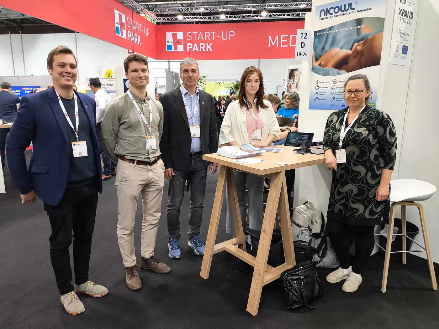 The NICOWL team at a medtech event